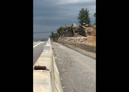 Blasting Operations to Remove Ledge Adjacent to NB Travel Lanes - July 2022